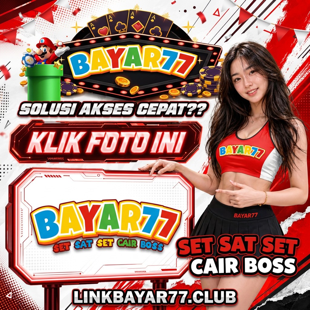 Banner Bayar77 dengan informasi akses akun